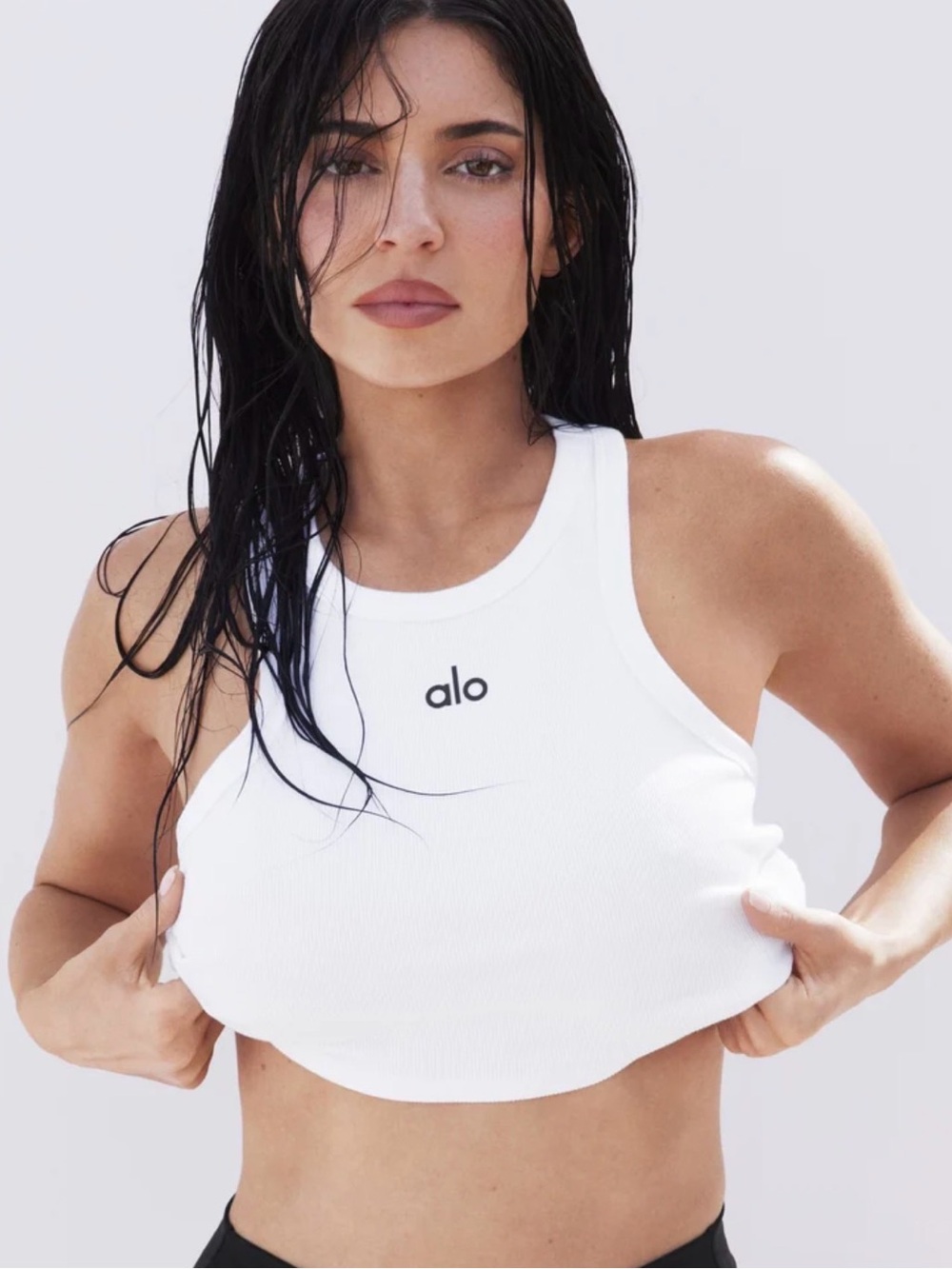 ALO Yoga aspire White Crop Tank Top